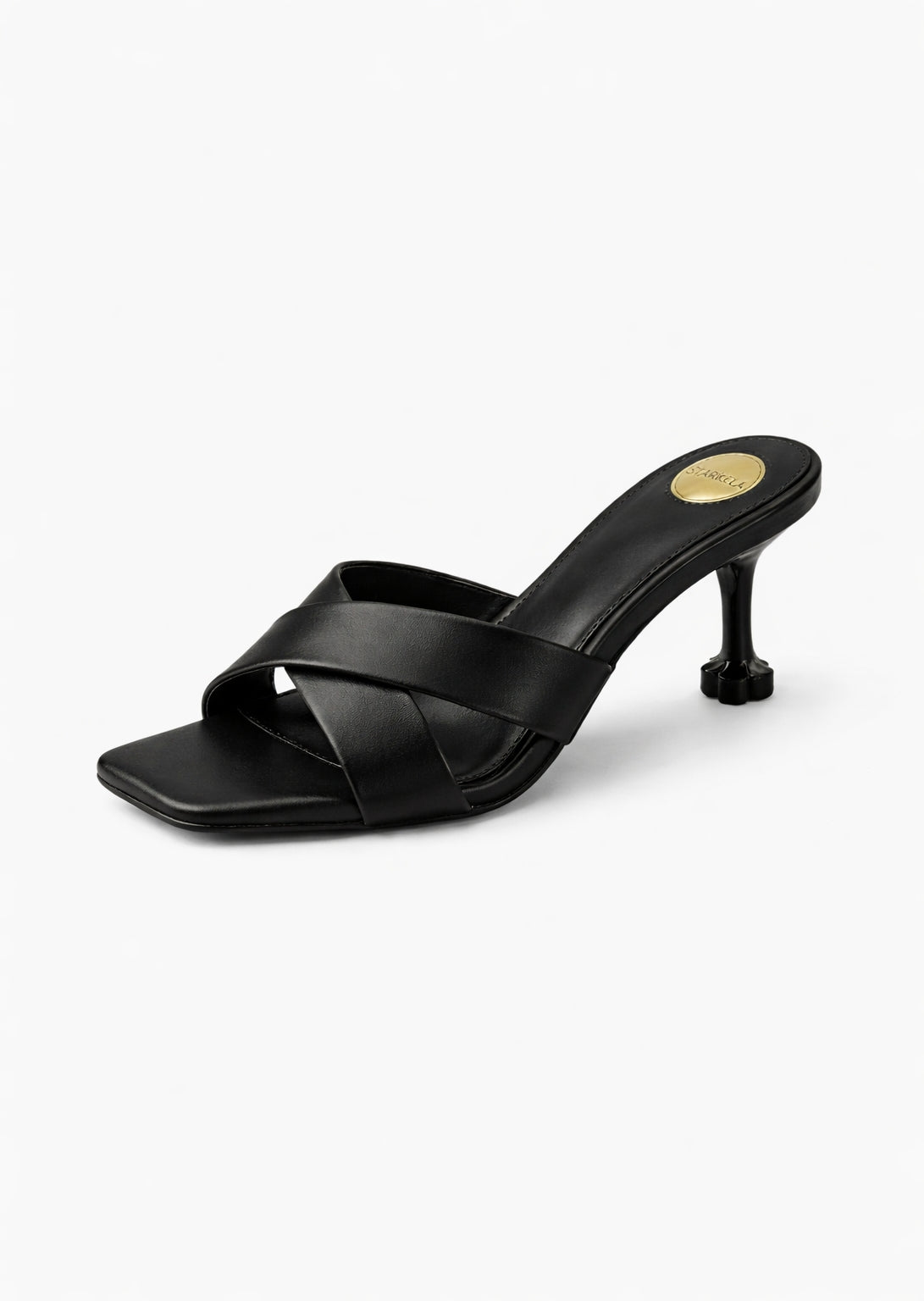Satin Petal Cross Heels Sandals ST836