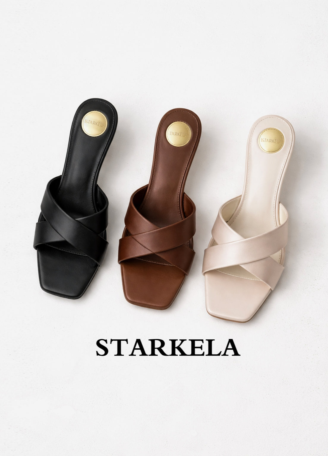 Satin Petal Cross Heels Sandals ST836