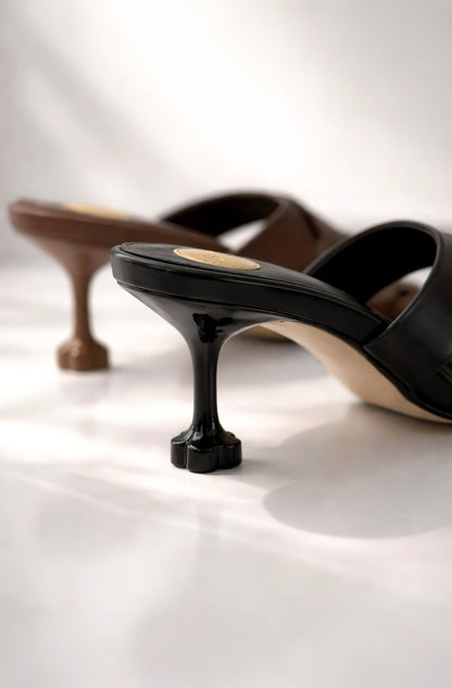 Satin Petal Cross Heels Sandals ST836