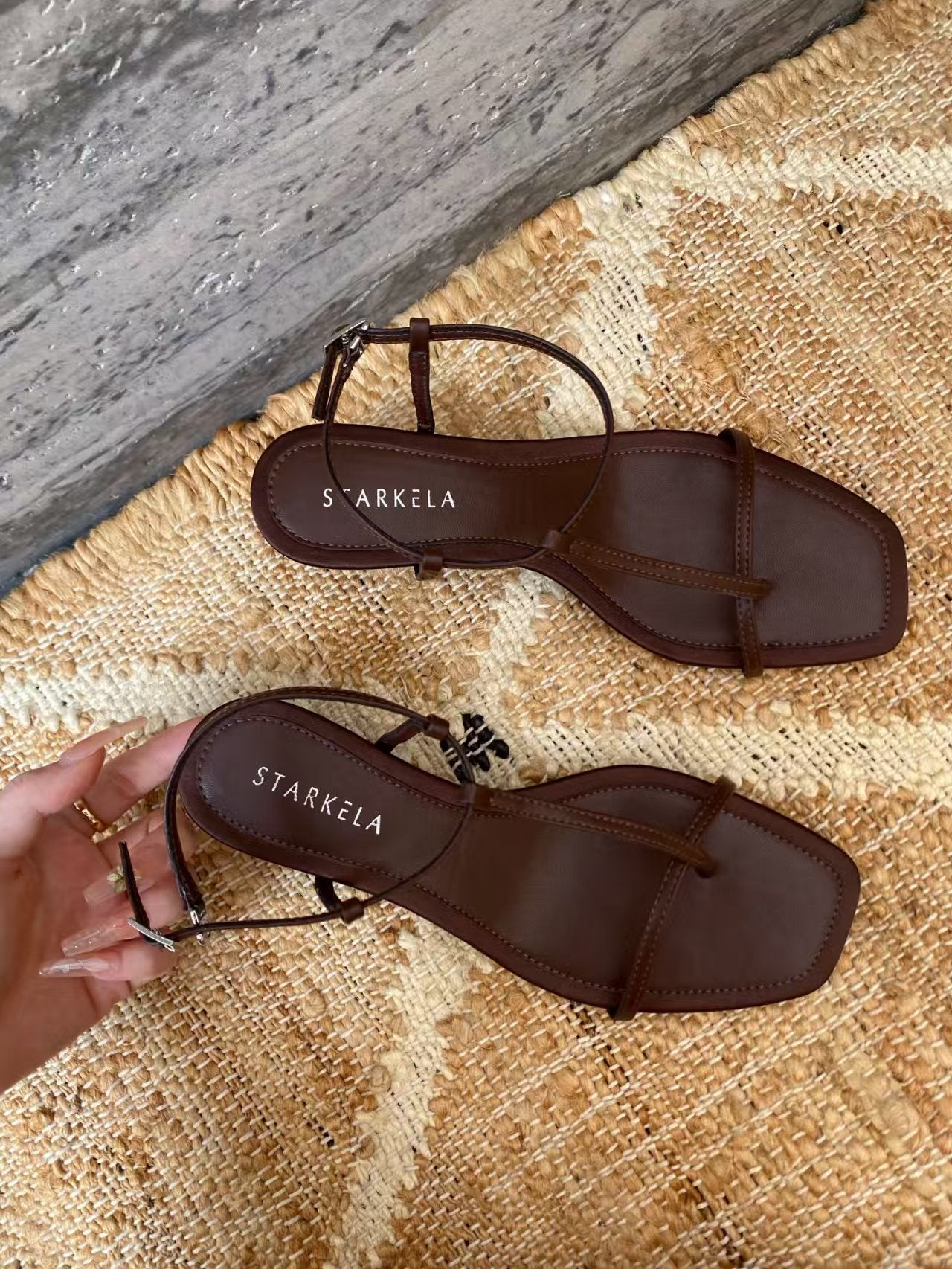 Villa Curve T-strap Sandals Heels ST8-360