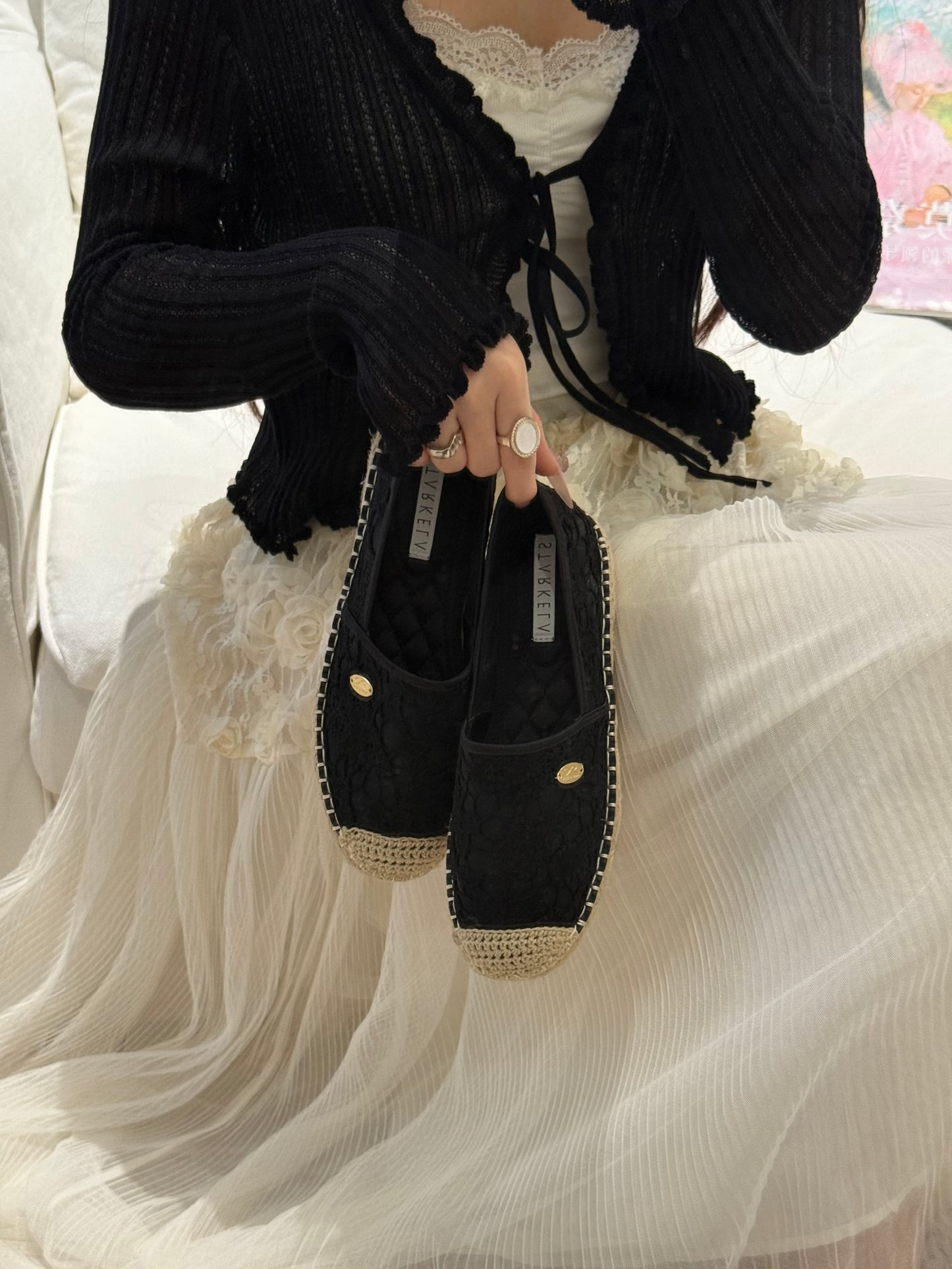 Bohemia Lace Espadrille Flats SH602
