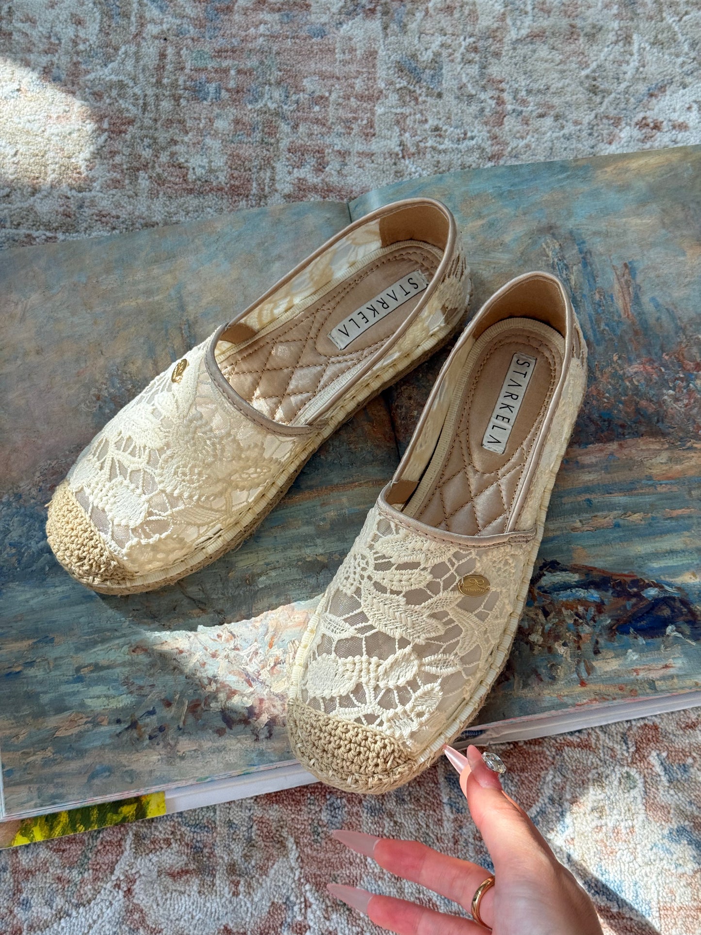 Bohemia Lace Espadrille Flats SH602