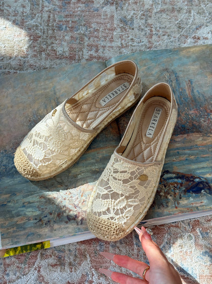 Bohemia Lace Espadrille Flats SH602