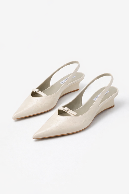 Front Strap Wedge Slingback Heels ST8-270
