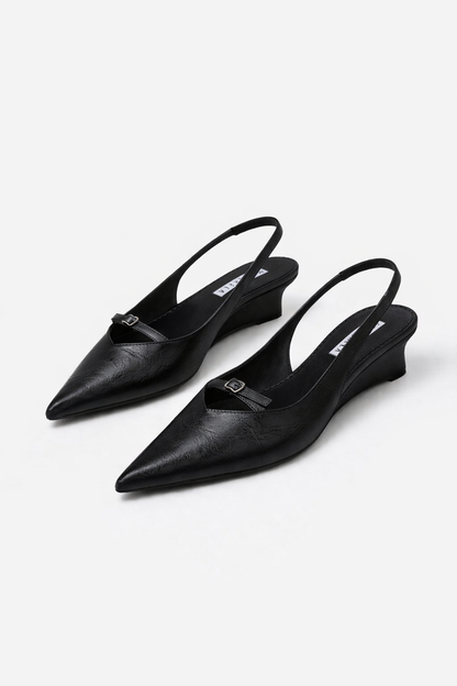 Front Strap Wedge Slingback Heels ST8-270