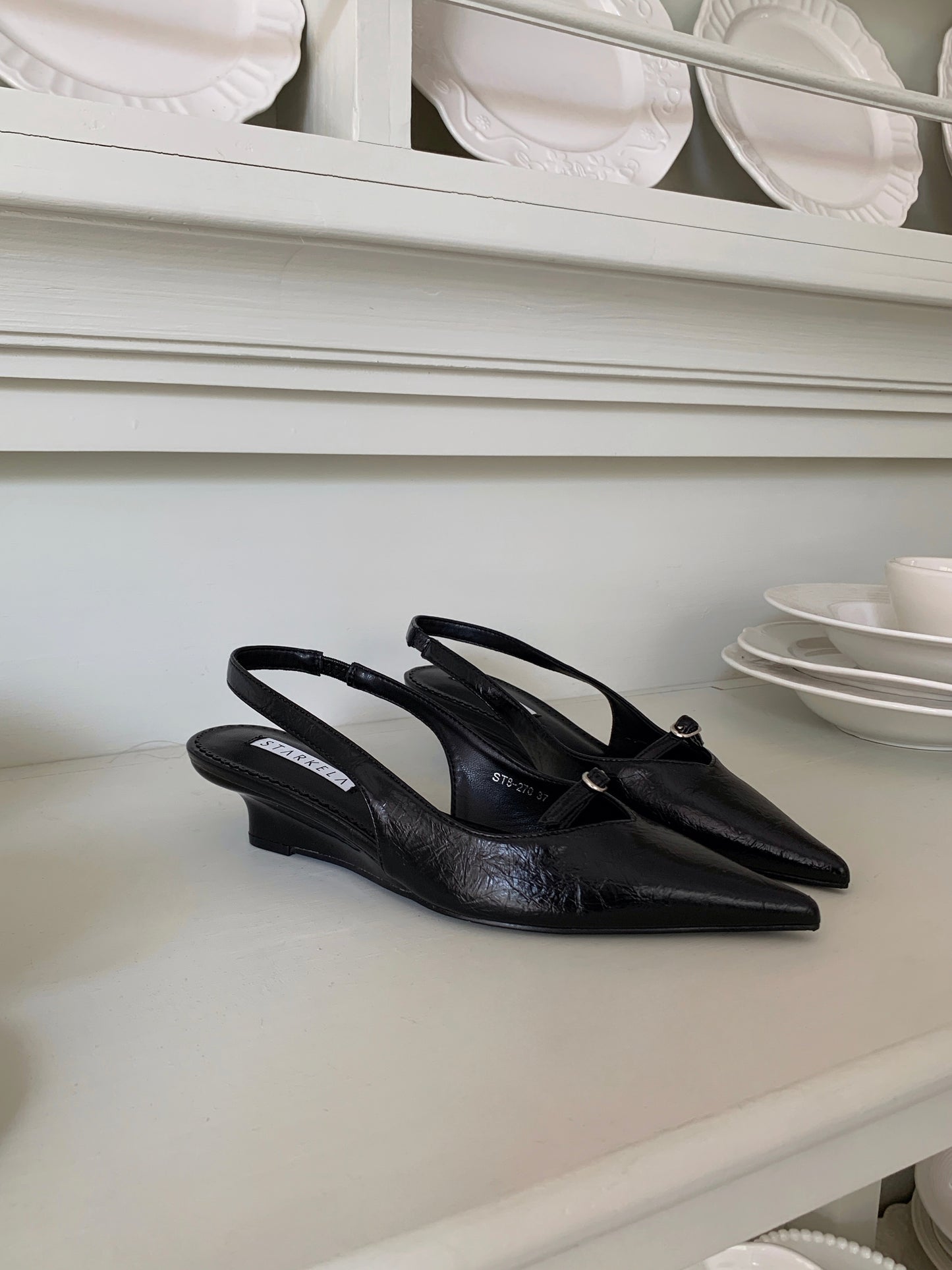 Front Strap Wedge Slingback Heels ST8-270