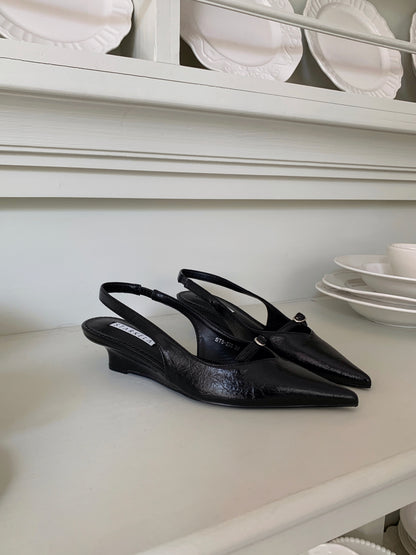 Front Strap Wedge Slingback Heels ST8-270