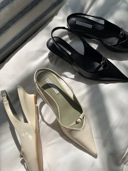 Front Strap Wedge Slingback Heels ST8-270