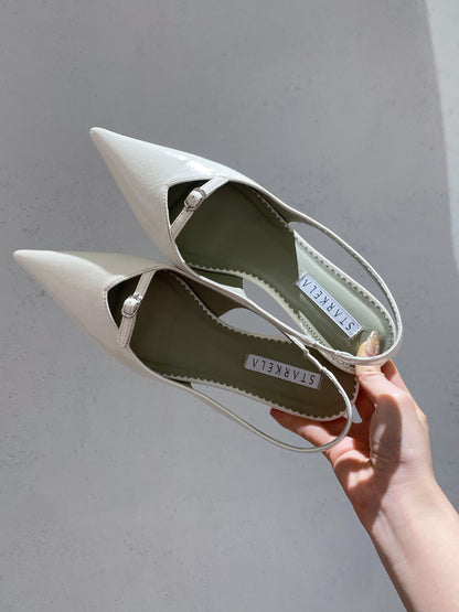 Front Strap Wedge Slingback Heels ST8-270