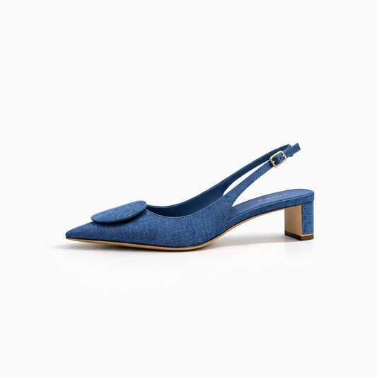 Rosette Slingback Heels ST819