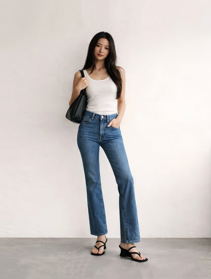 Mid-strap Curve Sandals Heels ST865