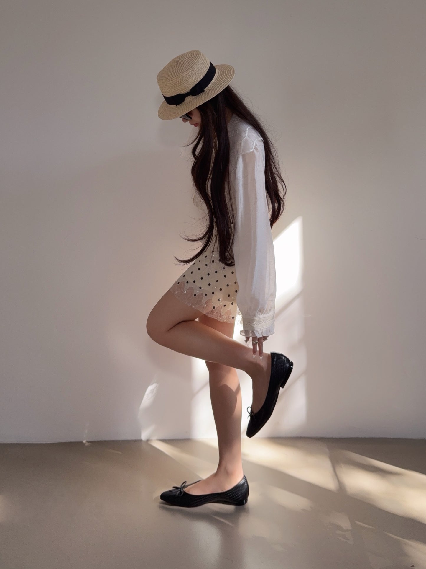 Ribbon Woven Ballet Flats SW6332