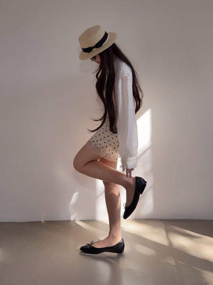Ribbon Woven Ballet Flats SW6332