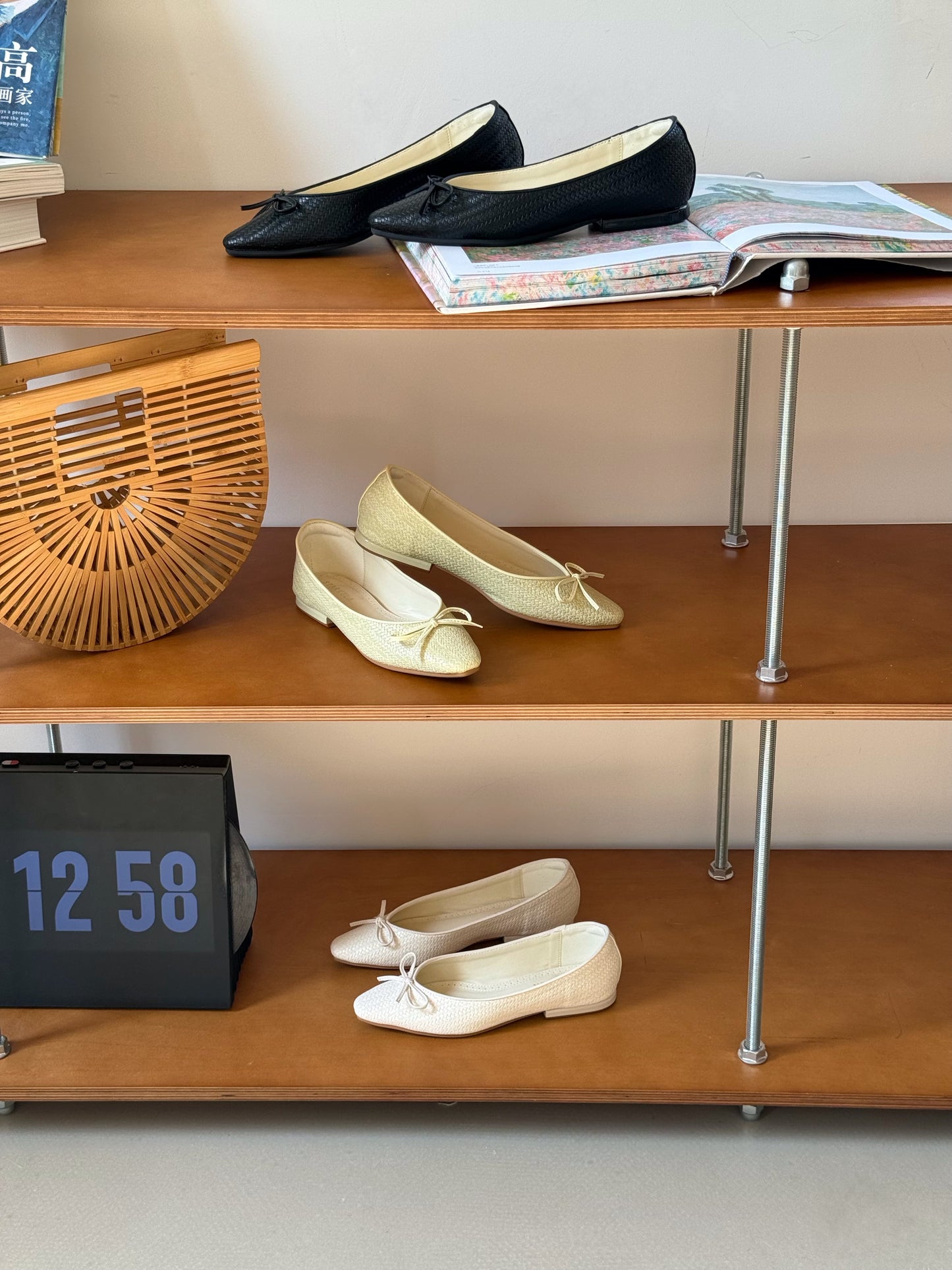 Ribbon Woven Ballet Flats SW6332
