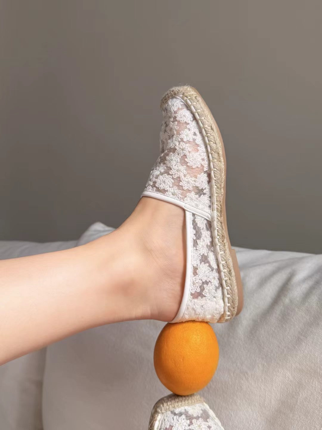 Fleur Lace Espadrilles Flat SH606