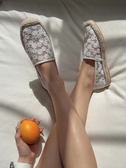 Fleur Lace Espadrilles Flat SH606