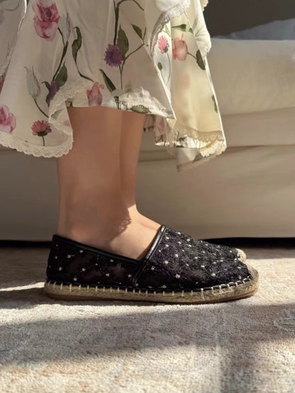 Fleur Lace Espadrilles Flat SH606