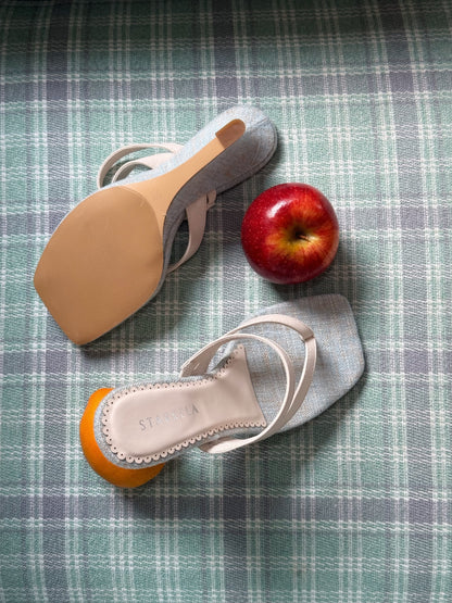 Riviera Linen Wedge Heels ST813