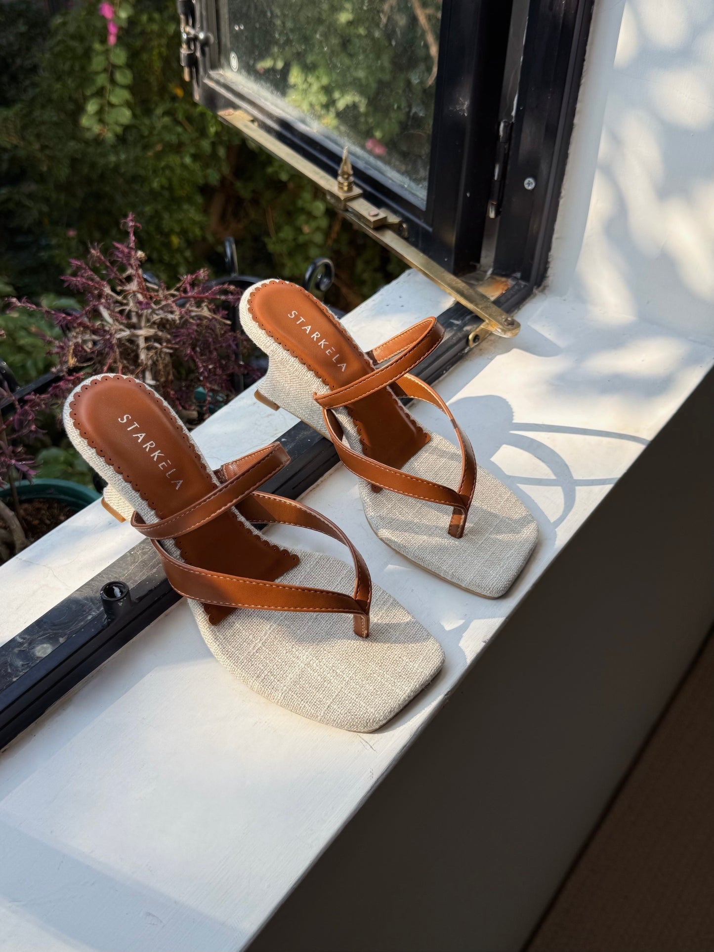 Riviera Linen Wedge Heels ST813