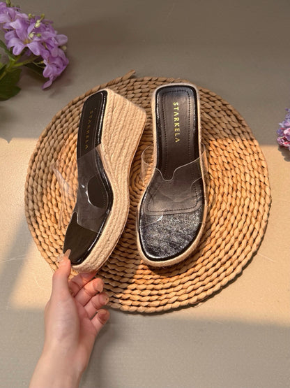 Espadrille H-Strap Clear Wedges SW6883