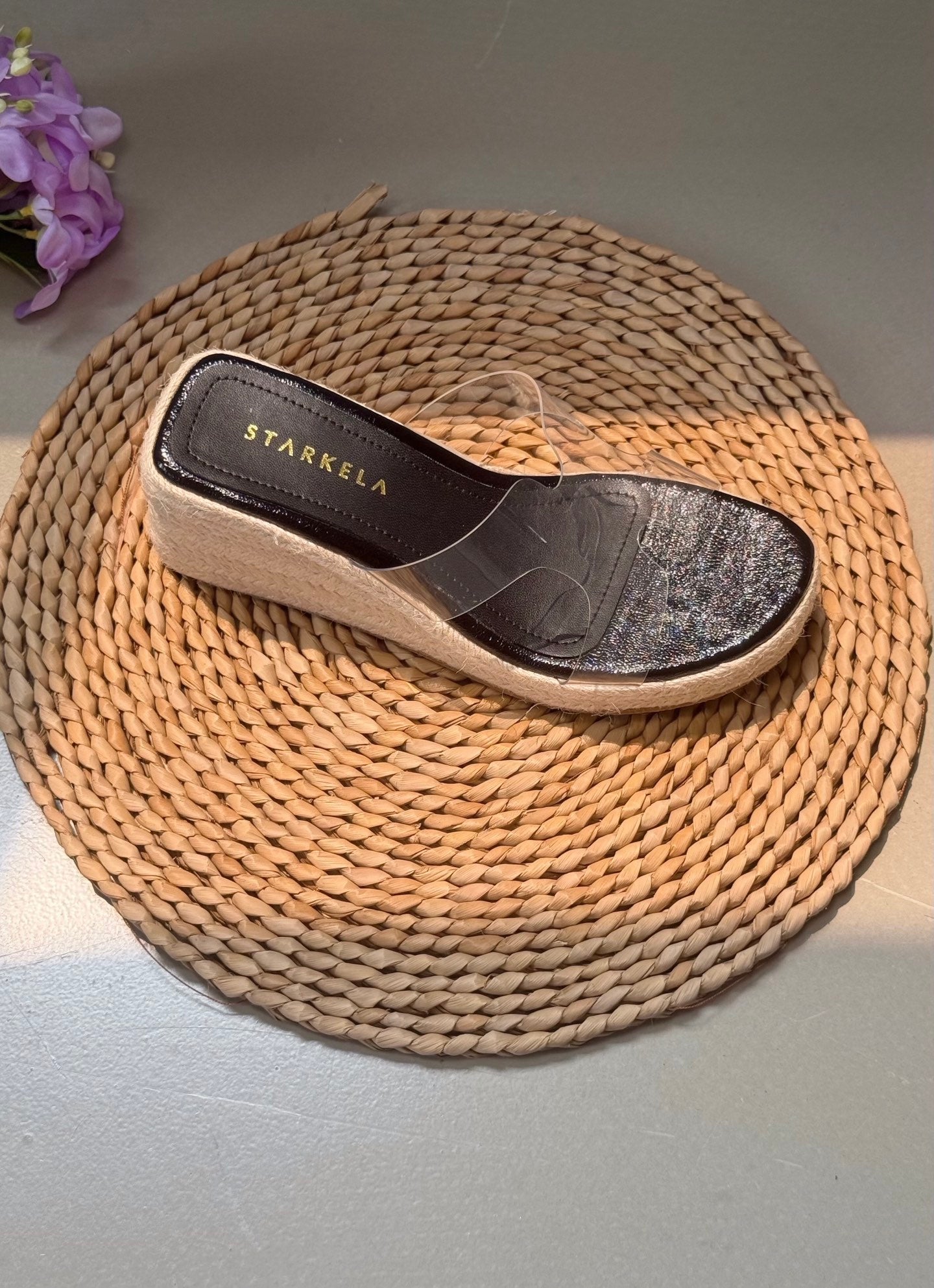 Espadrille H-Strap Clear Wedges SW6883