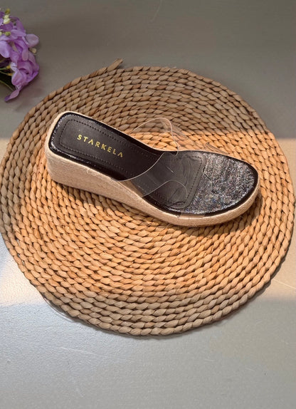 Espadrille H-Strap Clear Wedges SW6883