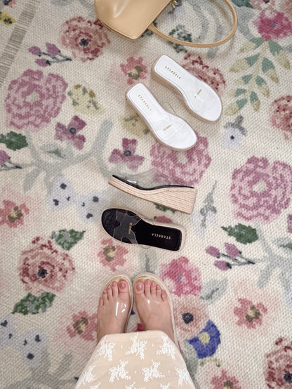 Espadrille H-Strap Clear Wedges SW6883