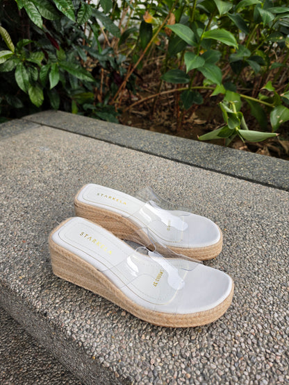 Espadrille H-Strap Clear Wedges SW6883