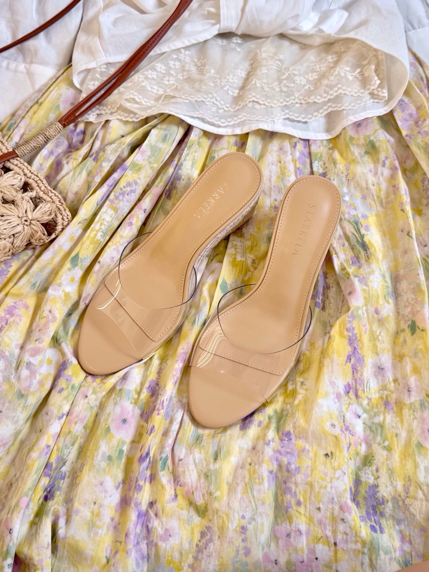 Espadrille Clear Pointy Wedges ST879