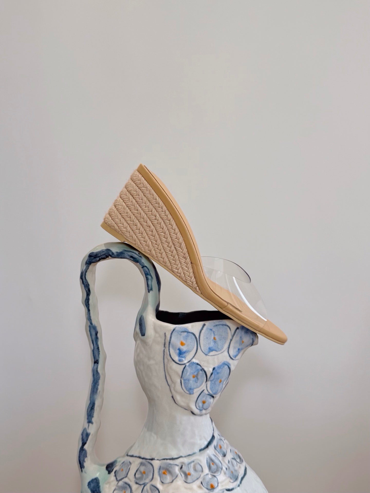Espadrille Clear Pointy Wedges ST879