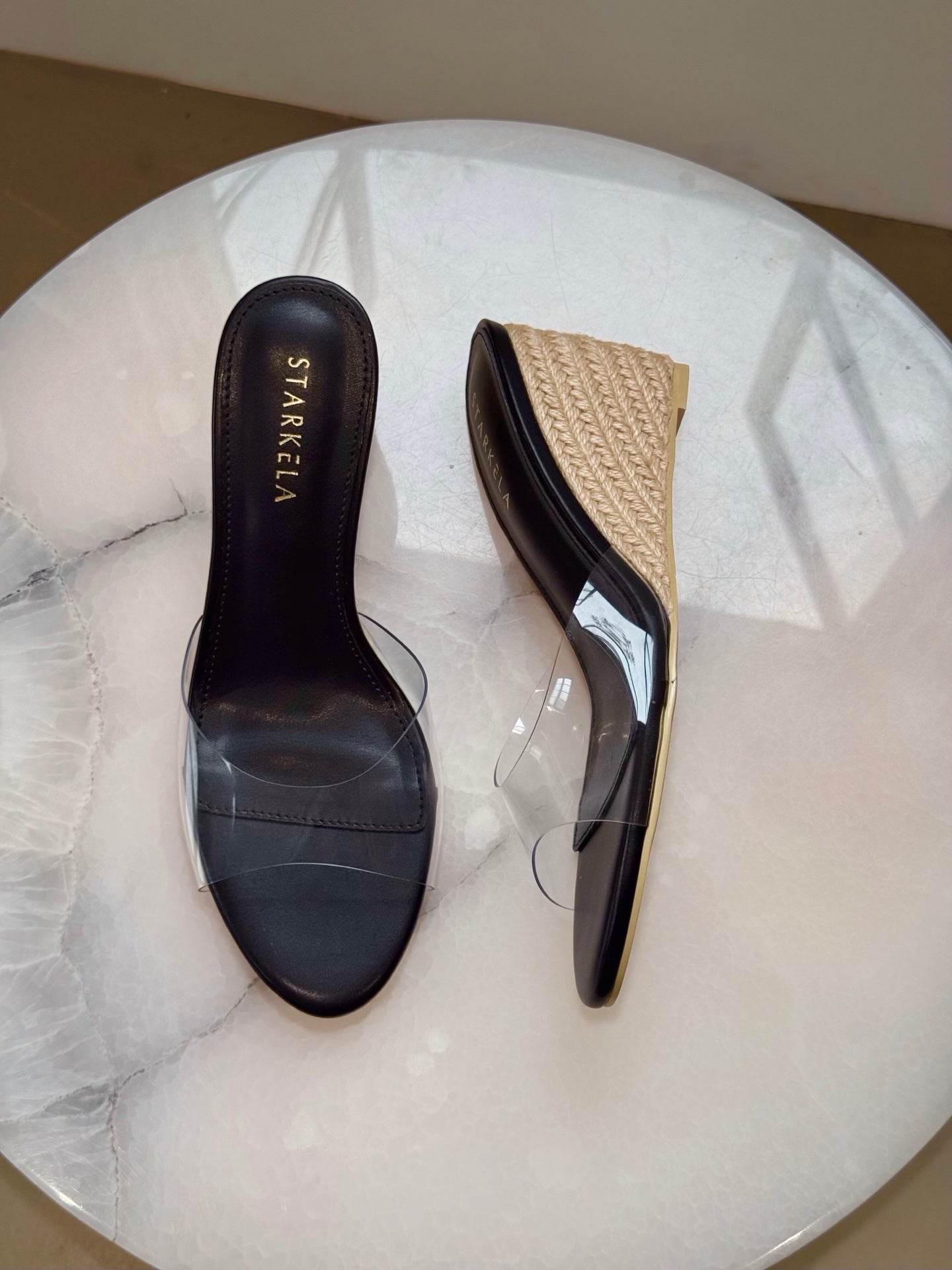 Espadrille Clear Pointy Wedges ST879