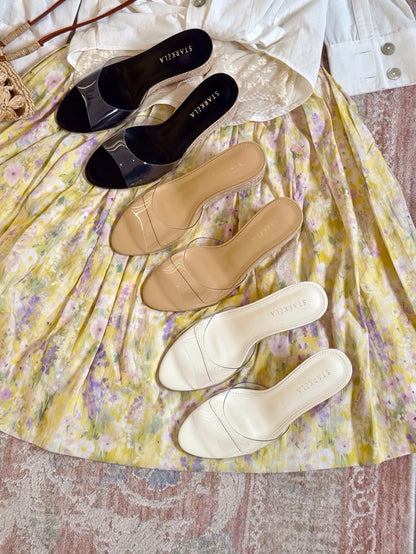 Espadrille Clear Pointy Wedges ST879