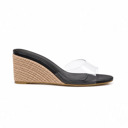 Espadrille Clear Pointy Wedges ST879