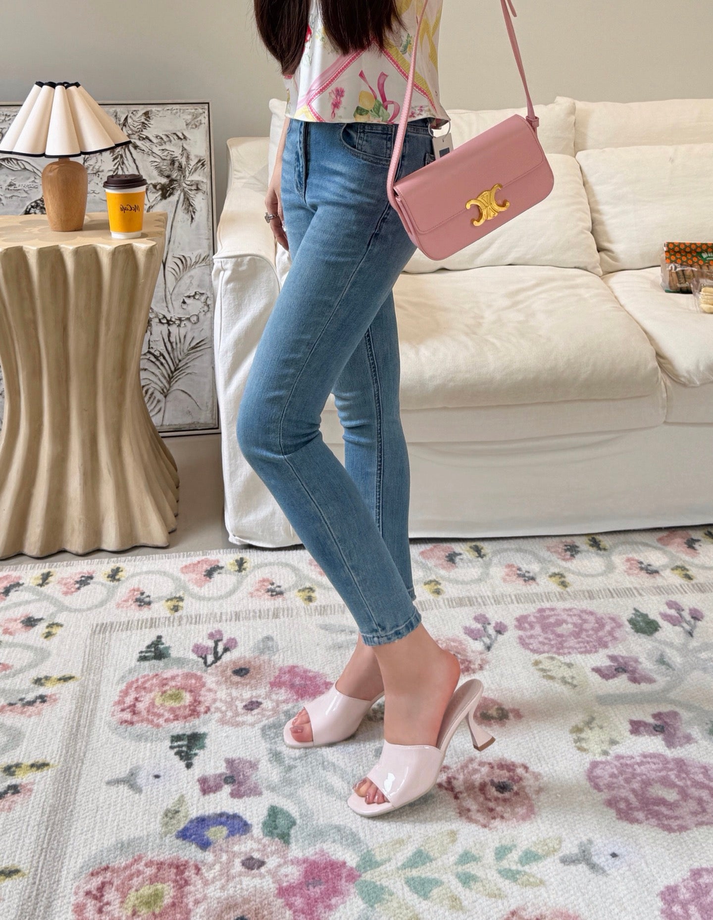 Patent Leather Curve Heels Sandals ST902
