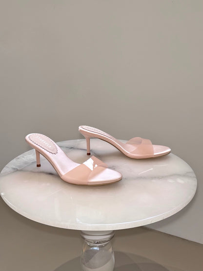 Crystal Clear Satin Stiletto Heels ST891