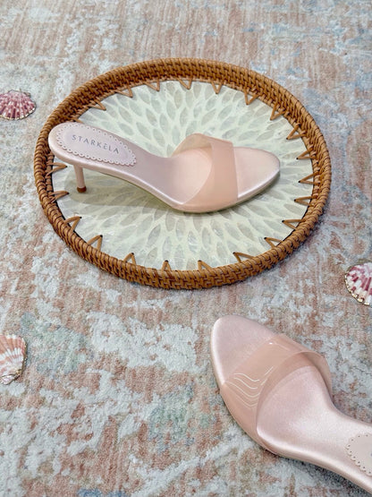Crystal Clear Satin Stiletto Heels ST891