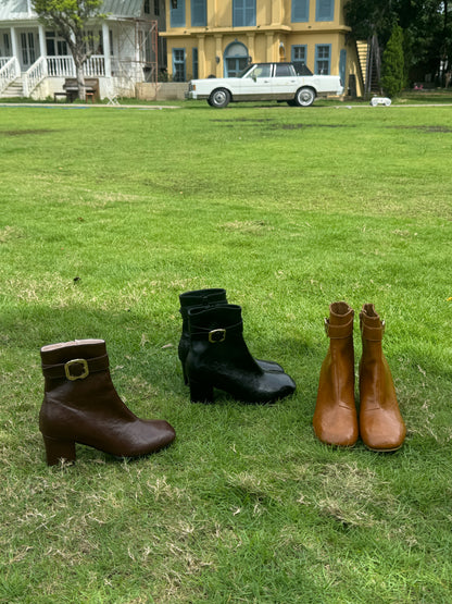 Classic Buckle Strap Ankle Boots ST939