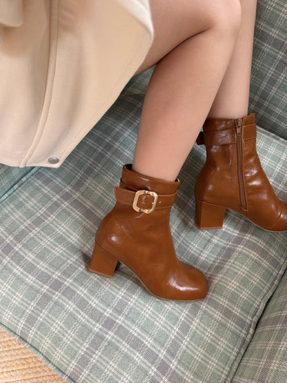 Classic Buckle Strap Ankle Boots ST939