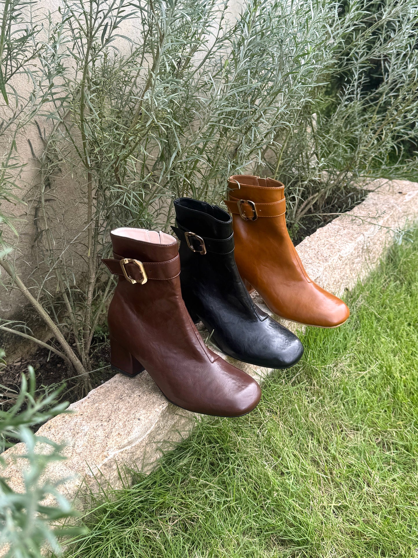 Classic Buckle Strap Ankle Boots ST939