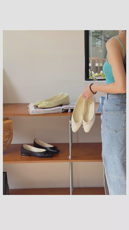 Ribbon Woven Ballet Flats SW6332