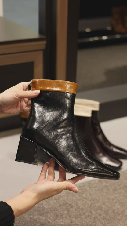 Noir Cocoa Contrast Boots ST979