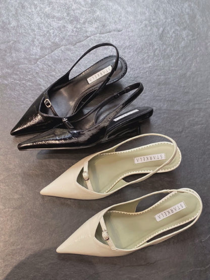 Front Strap Wedge Slingback Heels ST8-270