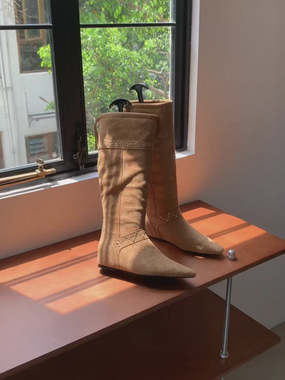 Starkela Zig-Zag Studded Boots