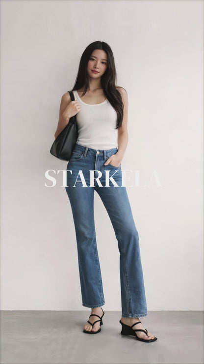 Mid-strap Curve Sandals Heels ST865